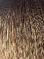 MACADAMIA-LR | Dark brown with beige blonde ends and Dark Brown Roots