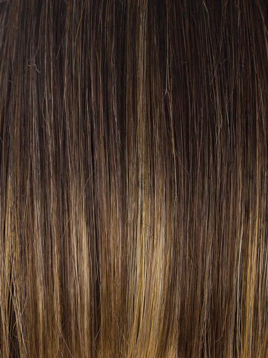 HONEYCOMB-BROWN | Medium brown base with gold underlights from middle to bottom area