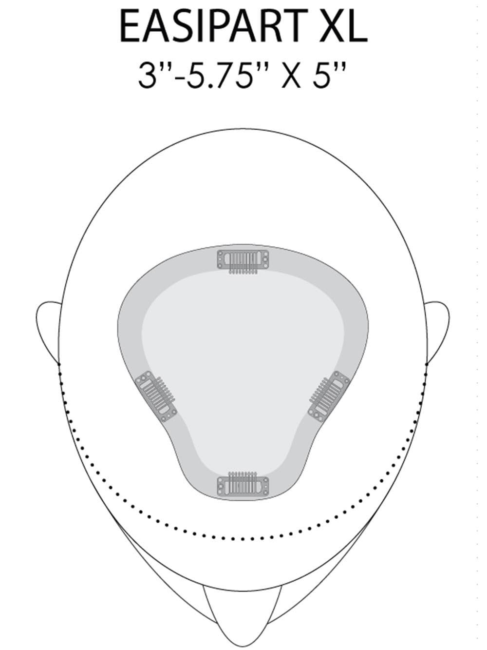 easiPart XL 8" | Remy Human Hair Topper