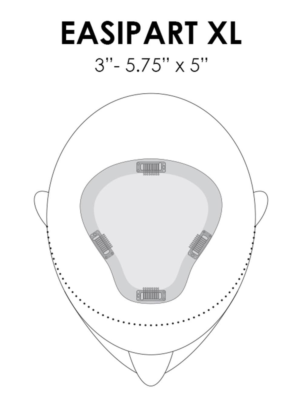 easiPart HD XL 8" | HF Synthetic Hair Topper