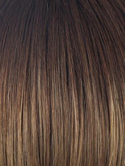 MOCHACCINO-LR | Longer dark root with light brown base and strawberry blonde highlights