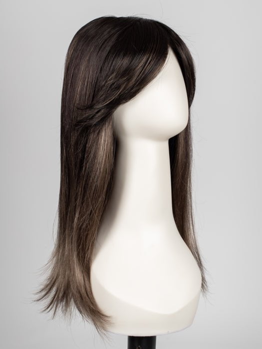 S2-103/18RO MIDNIGHT | Black/Brown Blend roots to midlength, Platinum Blonde& Dark Natural Ash Blonde blend midlength to ends
