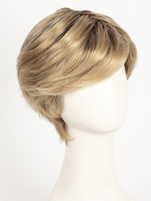 27T613S8 SHADED SUN | Medium Natural Red-Gold Blonde & Pale Natural Gold Blonde Blend and Tipped, Shaded with Medium Brown