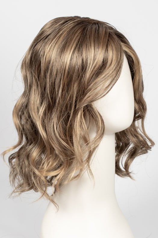 24BT18S8 SHADED MOCHA | Medium Natural Ash Blonde & Light Natural Gold Blonde Blend, Shaded with Medium Brown