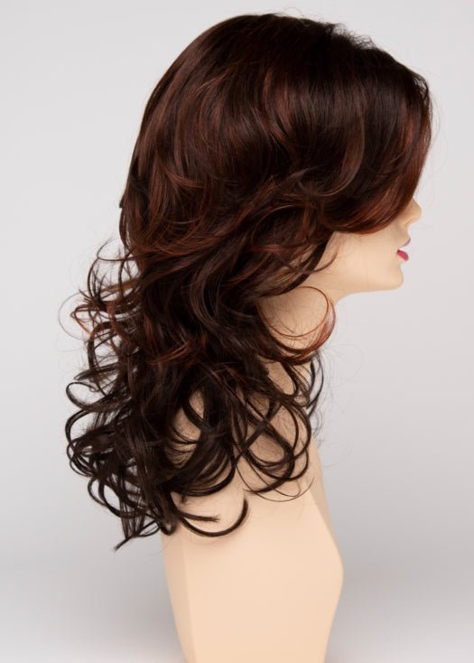CHOCOLATE CHERRY | Dark Brown roots with overall Medium Brown base with Deep Red highlights