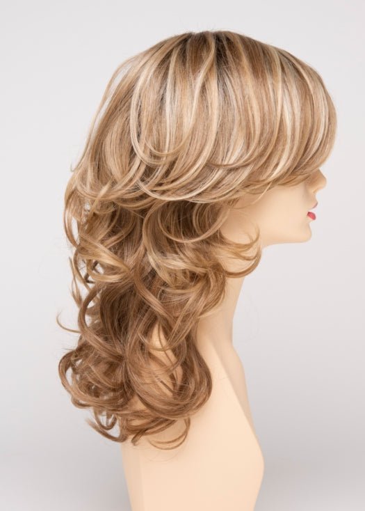 SPARKLING CHAMPAGNE | Medium Brown roots with overall Strawberry Blonde base and soft Golden Blonde highlights