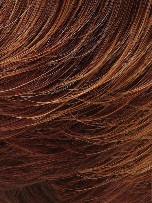 32BF CHERRY ALMOND TART | Medium Natural Red Base with Medium Red-Gold Blonde Tips, Dark/Medium Red Nape