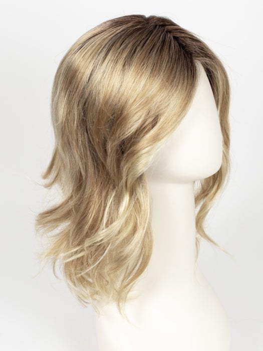 SANDY-BLONDE-ROOTED 26.22.16 | Medium Honey Blonde, Light Ash Blonde, and Lightest Reddish Brown blend with Dark Roots  Edit alt text