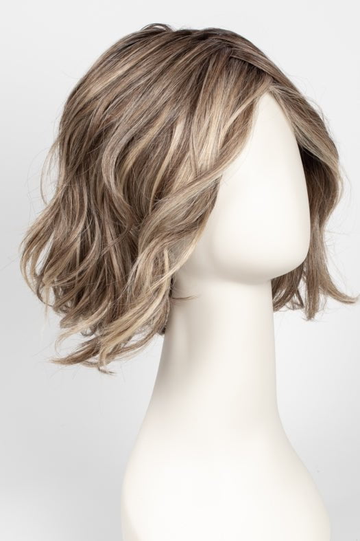 RL12/22SS SHADED CAPPUCCINO | Light Golden Brown Evenly Blended with Cool Platinum Blonde Highlights with Dark Roots