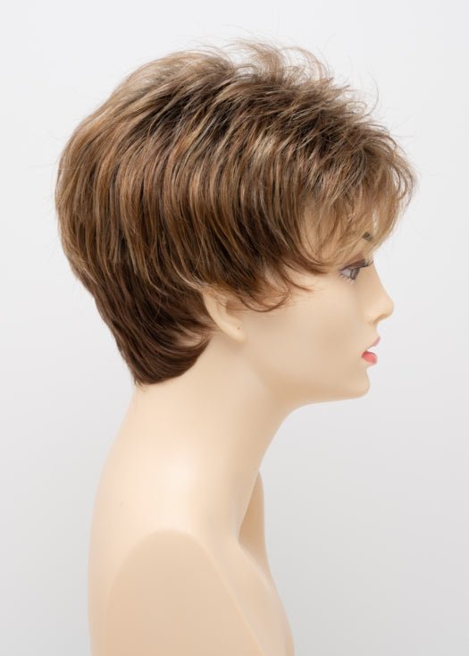 GOLDEN NUTMEG | Medium Brown roots with overall Warm Cinnamon base and Golden Blonde highlights