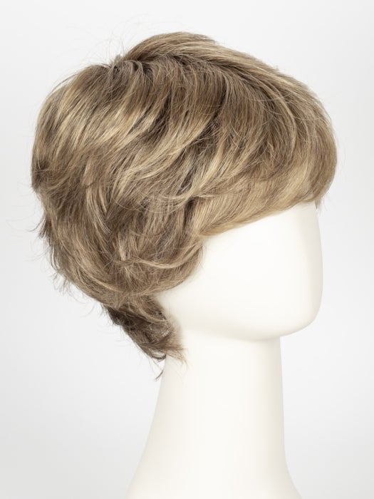 DARK-SAND-ROOTED 14.16.12 | Light Brown Base with Lightest Ash Brown and Medium Honey Blonde Blend and Dark Roots