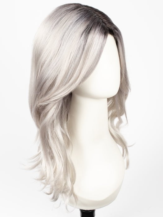 MOONSTONE | Medium Gray with Blue-toned Silver Highlights and Dark Roots