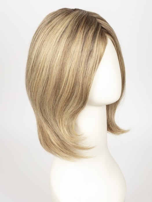 24BT18S8 SHADED MOCHA | Medium Natural Ash Blonde & Light Natural Gold Blonde Blend, Shaded with Medium Brown