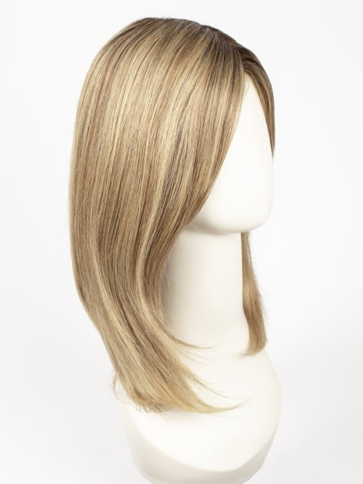 24BT18S8 SHADED MOCHA | Medium Natural Ash Blonde & Light Natural Gold Blonde Blend, Shaded with Medium Brown