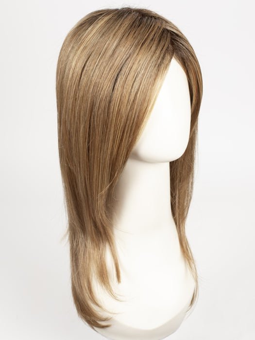 LIGHT-BERNSTEIN-ROOTED 12.26.27 | Lightest Brown, Light Golden Blonde, and Dark Strawberry Blonde Blend with Shaded Roots