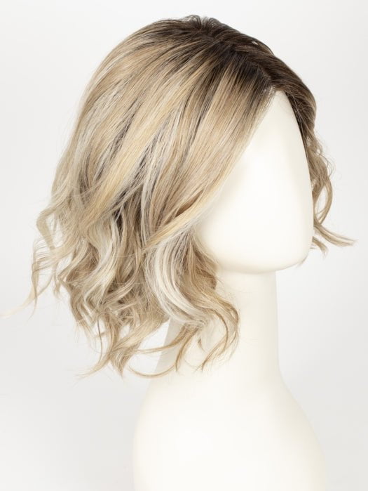 IVORY-BLONDE-SHADED 101.20.23 | Light Strawberry Blonde and Lightest Pale Blonde blend with Pearl Platinum and Shaded Roots 