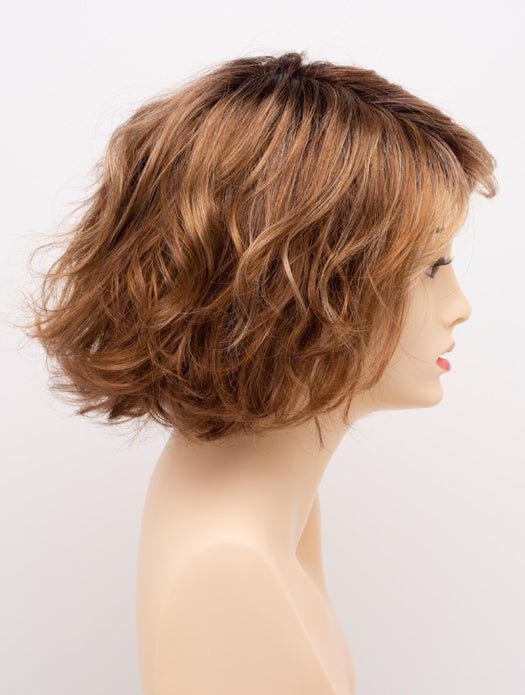 GOLDEN NUTMEG | Medium Brown roots with overall Warm Cinnamon base and Golden Blonde Highlights