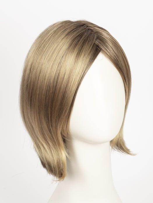 24BT18S8 SHADED MOCHA | Medium Natural Ash Blonde & Light Natural Gold Blonde Blend, Shaded with Medium Brown