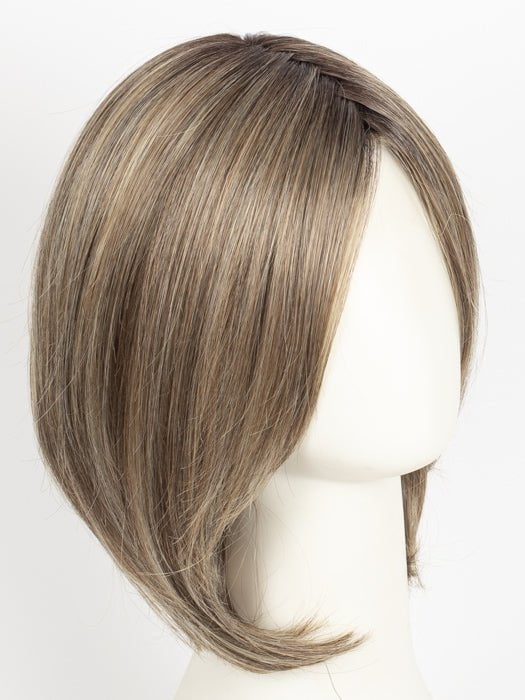 RL12/22SS SHADED CAPPUCCINO | Light Golden Brown Evenly Blended with Cool Platinum Blonde Highlights with Dark Roots