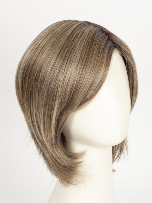 RL12/22SS SHADED CAPPUCCINO | Light Golden Brown Evenly Blended with Cool Platinum Blonde Highlights with Dark Roots