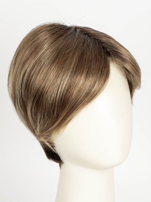 TOBACCO ROOTED 830.26.27 | Medium Brown Blended with Light Auburn, Light Golden Blonde and Dark Strawberry Blonde Blend with Shaded Roots