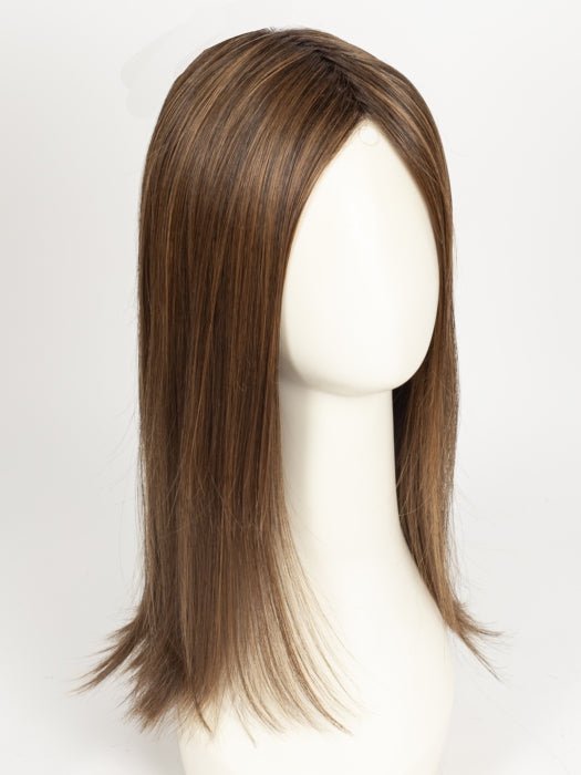 HAZELNUT ROOTED 830.31.6 | Medium Brown Blended with Light Auburn and Light Reddish Auburn with Dark Brown Blend and Shaded Roots