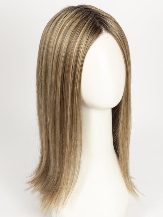 LIGHT BERNSTEIN ROOTED 12.26.27 | Lightest Brown, Light Golden Blonde, and Dark Strawberry Blonde Blend with Shaded Roots
