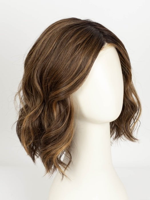 MARBLE-BROWN-R | Medium Brown Evenly Blended with Light Honey Brown With Dark Roots