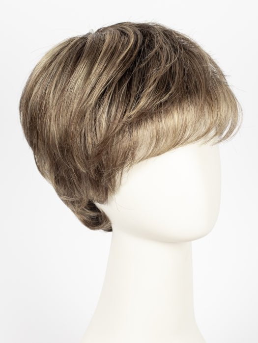 BERNSTEIN ROOTED | Light Brown base with subtle Light Honey Blonde and Light Butterscotch Blonde highlights and Dark Roots