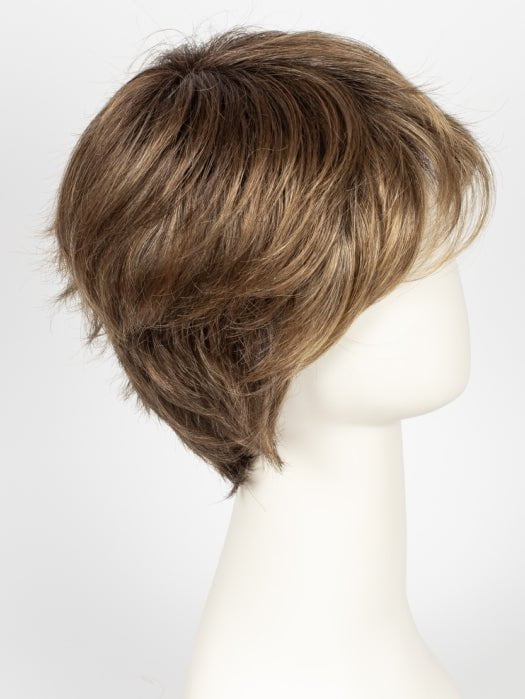 TOBACCO ROOTED | Medium Brown base with Light Golden Blonde highlights and Light Auburn lowlights and Dark Roots