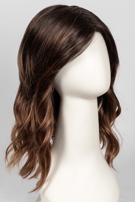 S6-30A27RO AUTUMN | Brown roots to midlength, Medium Natural Red & Medium Red-Gold Blonde Blend midlength to ends