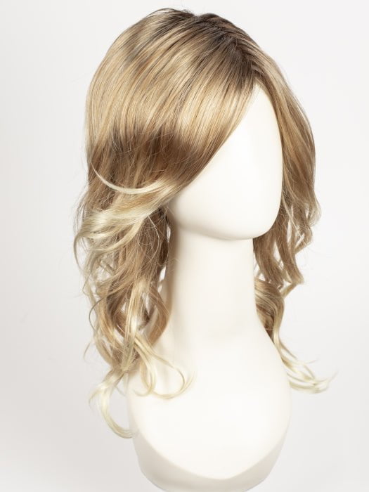 27T613S8 SHADED SUN | Medium Natural Red-Gold Blonde & Pale Natural Gold Blonde Blend and Tipped, Shaded with Medium Brown