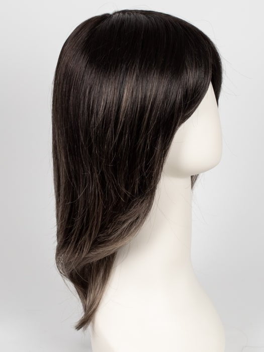S2-103/18RO MIDNIGHT | Black/Brown Blend roots to midlength, Platinum Blonde& Dark Natural Ash Blonde blend midlength to ends