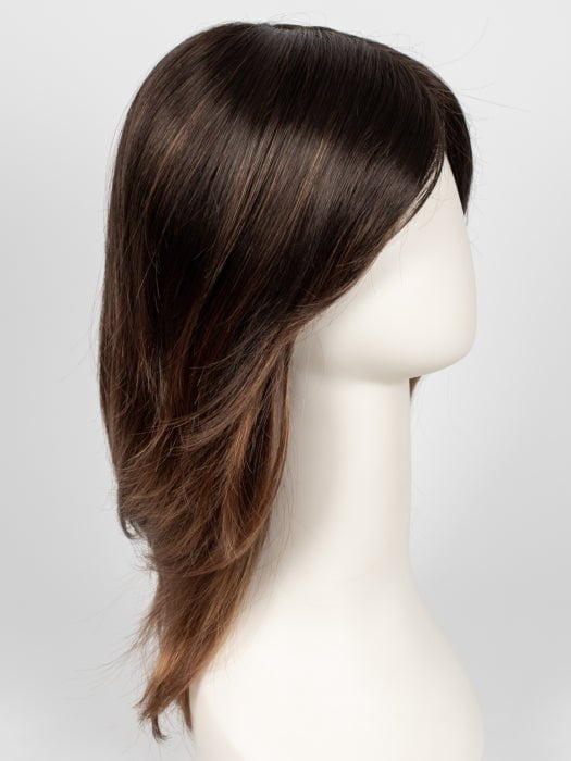 S6-30A27RO AUTUMN | Brown roots to midlength, Medium Natural Red & Medium Red-Gold Blonde Blend midlength to ends