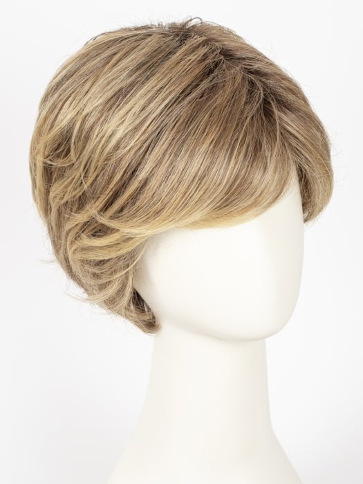 24BT18S8 SHADED MOCHA | Medium Natural Ash Blonde & Light Natural Gold Blonde Blend, Shaded with Medium Brown