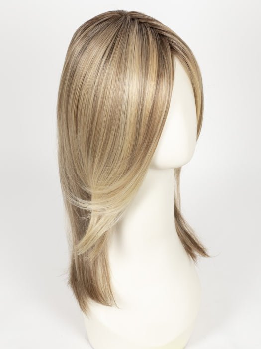 12FS8 SHADED PRALINE | Light Gold Brown, Light Natural Gold Blonde & Pale Natural Gold-Blonde Blend, Shaded with Medium Brown