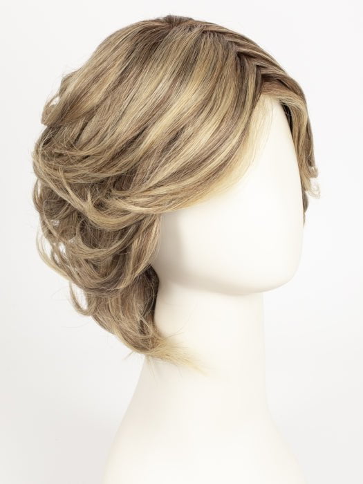 24BT18S8 SHADED MOCHA | Medium Natural Ash Blonde & Light Natural Gold Blonde Blend, Shaded with Medium Brown
