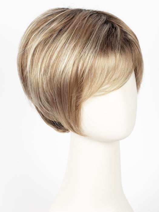 32F102S4 SHADED CHERRY CREME | Medium Red & Medium Red-Gold Blonde Blend with Pale Platinum Blonde Tips & Medium Red Nape, Shaded with Dark Brown