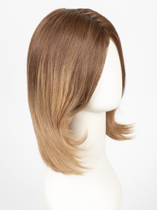 B8-27/30RO DARK OMBRE | Medium Natural Brown Roots to Midlengths, Medium Red-Gold Blonde Midlengths to Ends