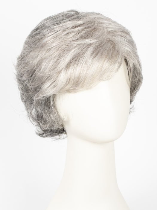92 MOONLIGHT | Pure White with 5% Medium Brown Front, Grey with 30% Medium Brown Middle, Dark Brown with 65% Grey Nape