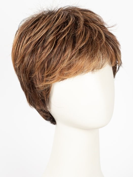 R3329S+ GLAZED AUBURN | Rich Dark Reddish Brown with Pale Peach Blonde highlights
