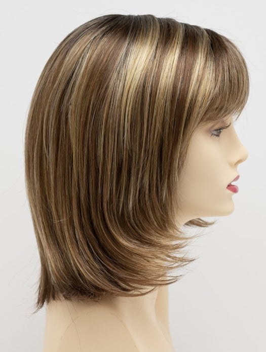 GOLDEN NUTMEG | Medium Brown roots with overall Warm Cinnamon base and Golden Blonde highlights