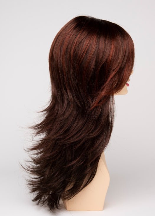 CHOCOLATE CHERRY | Dark Brown roots with overall Medium Brown base with Deep Red highlights