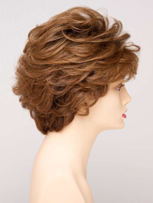 GOLDEN NUTMEG | Medium Brown roots with overall Warm Cinnamon base and Golden Blonde highlights