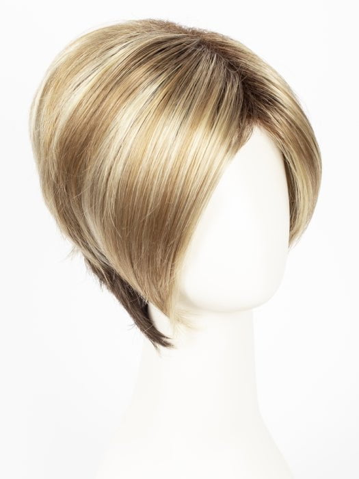 CREAMY TOFFEE R | Rooted Dark with Light Platinum Blonde and Light Honey Blonde evenly blended