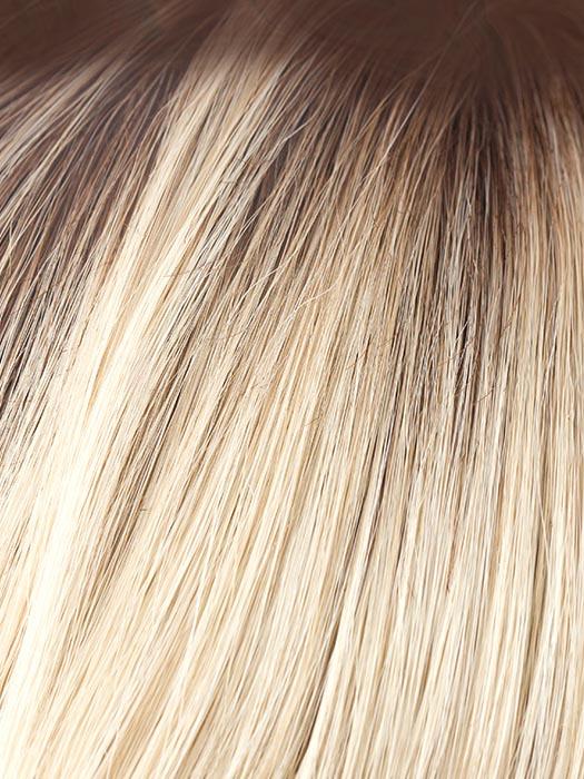 CHAMPAGNE R | Light Beige Blonde, Medium Honey Blonde, and Platinum Blonde blend with Dark Roots