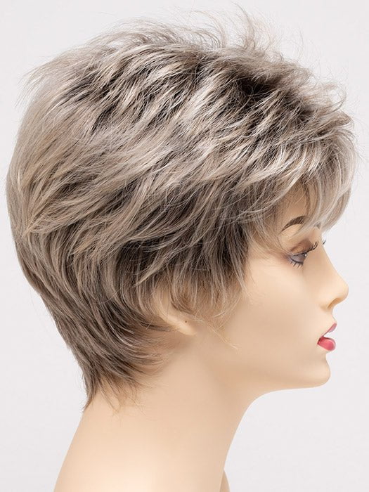 SILKY-BEIGE | Light Platinum Blonde with Dark Brown Roots 