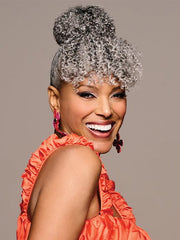 Bombshell Bun & Bangs | Synthetic Hairpiece