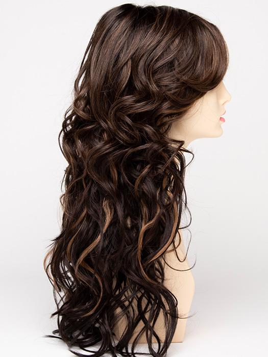 AMARETTO-CREAM | Dark Brown roots with overall Medium Brown base with Honey Blonde highlights