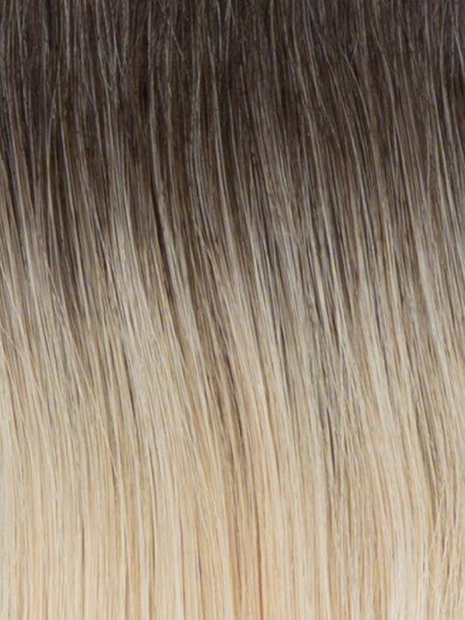 RH22/26SS SHADED FRENCH VANILLA | Platinum Blonde with Medium Blonde Highlights from dark roots to ends